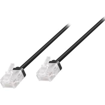 LogiLink Cat. 6A Slim High-Flex пач кабел черен 3.00 м