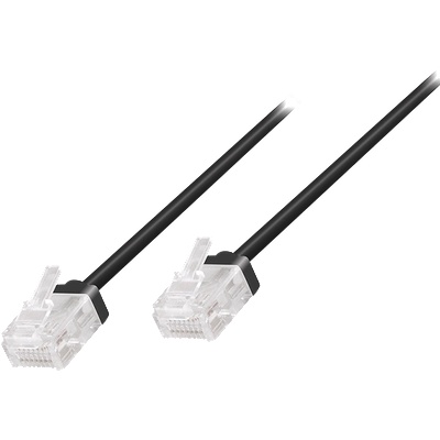 LogiLink Cat. 6A Slim High-Flex пач кабел черен 3.00 м