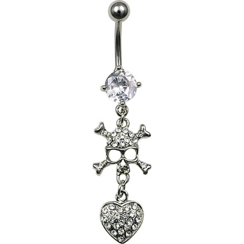 Piercing do pupíku lebka PP6321