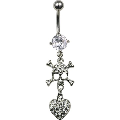 Piercing do pupíku lebka PP6321