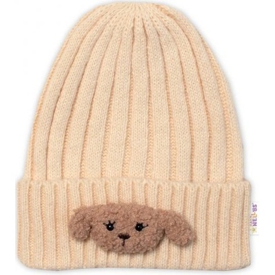 Detská zimná čiapka Bear Baby Nellys ecru