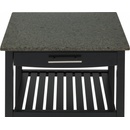 Klarstein Tennessee servírovací vozík 4 patra dřevo žula pojízdný Černá