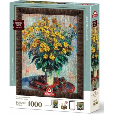 ART s rámom a lepidlom 3v1 Kvety jeruzalemského artičoka 1000 dielov
