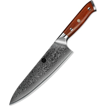 Šéfkuchařský nůž z damaškové oceli NAIFU 8" o celkové délce 33,9 cm