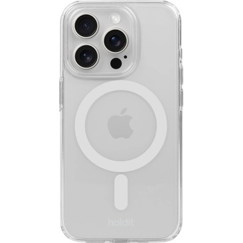 Holdit Калъф Holdit - MagSafe Case, iPhone 15 Pro, бял/прозрачен (7330985162817)