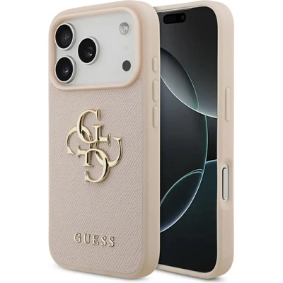GUESS Калъф Guess Grained Big 4G & Classic Logo iPhone 17 Pro - розов