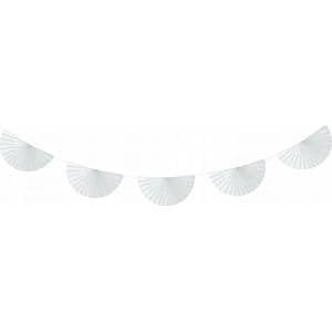 GoDan Paper garland W&C Fans, white, 300 cm, fan 20 cm KK QT-GWBI