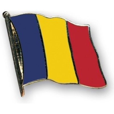 Odznak (pins) 20mm vlajka Čad - farebný