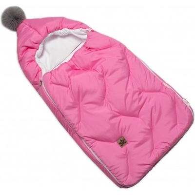 Baby Nellys Fleecový COMBI MEDVÍDEK LUX černý tm. růžový