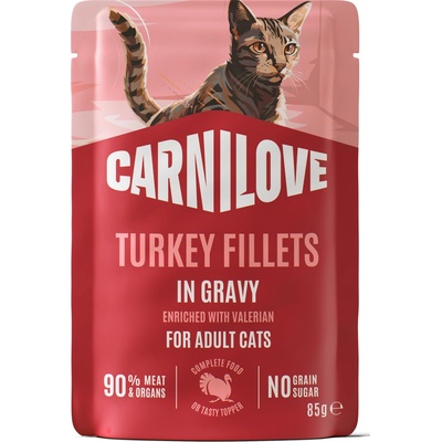 CARNILOVE Cat POUCH GRAVY rich in Turkey enriched with Valerian 85 g