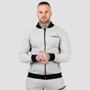 GymBeam Mikina Zipper Classic Grey