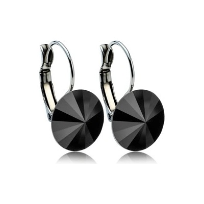 Šperky4U ocelové náušnice jet black NBSS019