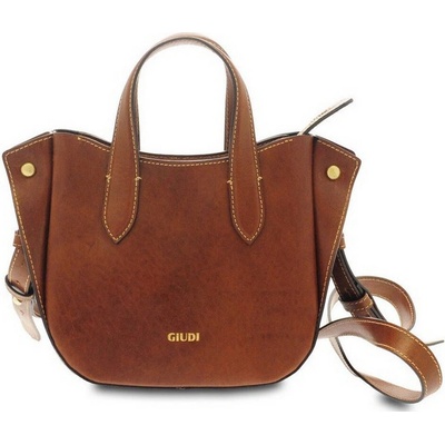 Giudi dámska kožená kabelka cez rameno Simona Vacchetta 27 × 20 cm