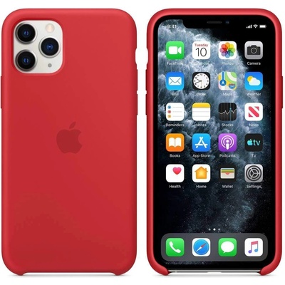 Apple Silicone Case - оригинален силиконов кейс за iPhone 11 Pro Max (червен)