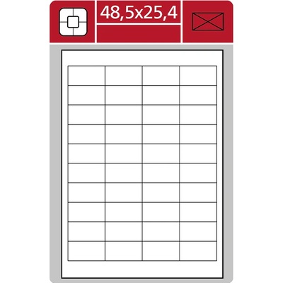 Emy 8588002038310 samolepící bílé A4 48,5 x 25,4 mm 100 listů