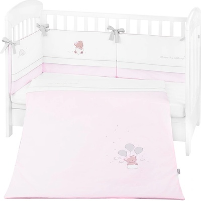 Kikka Boo Бебешки спален комплект с бродерия 2 части EU style 60/120 Dream Big Pink (41101020119)