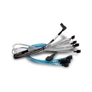 Broadcom 05-50062-00 сериен прикачен SCSI (SAS) кабеи 1 м Черен, Син, Сребърен (05-50062-00)