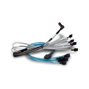 Broadcom 05-50062-00 сериен прикачен SCSI (SAS) кабеи 1 м Черен, Син, Сребърен (05-50062-00)
