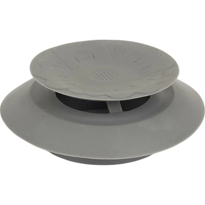 Silikonová zátka do dřezu šedá Intesi moderní univerzální do kuchyně a koupelny 6 cm