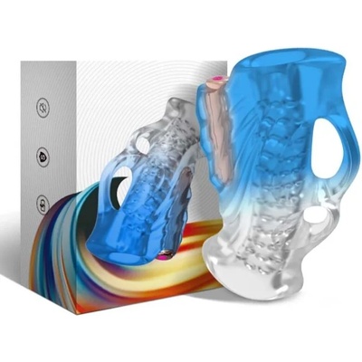 Мастурбатор с ръкохватка, 9 режима на вибрация - Armony Finger Blue (D-238071)