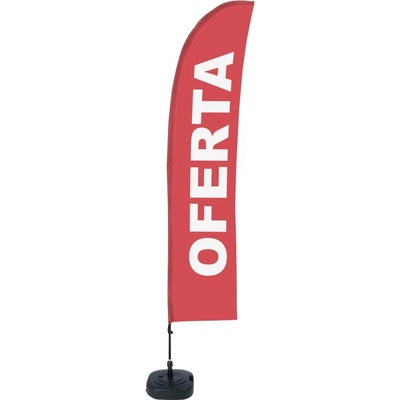 Jansen Display Beach Flag Budget Wind Complete Set Sale Red Spanish, 1010 x 4305 mm