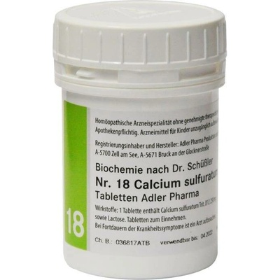 Adler Pharma Schüsslerovy soli Nr. 18 Calcium sulfuratum D12 400 tablet