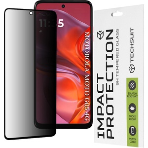 Techsuit Протектор за Motorola Moto G05 / E15 - Techsuit - 111D Privacy Full Glue - Черен