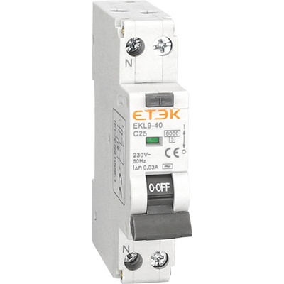 Etek 1-pólový+N C/20A 6kA A 30mA EKL9-40