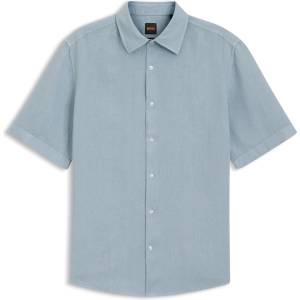 HUGO BOSS Риза с къс ръкав Boss Men's Short Sleeve Shirt - Light Blue 458