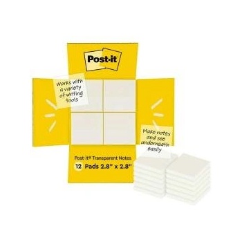 Post-it Лепящи Листчета Post-it 600-TRSPT-SIOC 73 x 73 mm Прозрачен (12 броя)