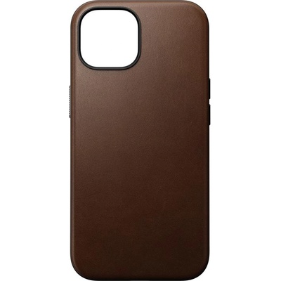 Nomad Гръб Nomad Modern Leather Case за iPhone 15 - Кафяв