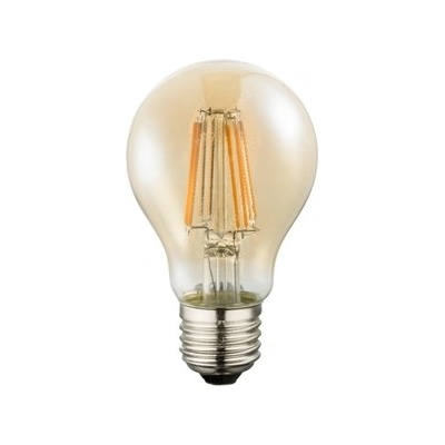 Globo žárovka LED E27/ 8W teplá bílá Filament, 630 lumen, amber, nestmívatelná