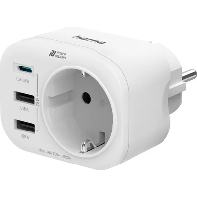 Hama 1 Plug + 3 USB (223342)