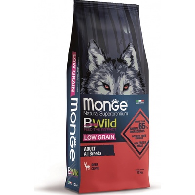 Monge BWild Low Grain All Breeds Adult jeleň 12 kg