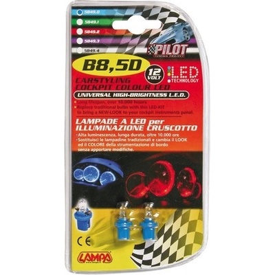 Lampa Italy 58490 1 Led 12V B8,5d 2 lm 1,2W modrá 2 ks