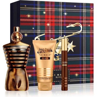Jean Paul Gaultier Le Male Elixir комплект за мъже Парфюм 125 ml + Парфюм миниатюра 10 ml + Душ гел
