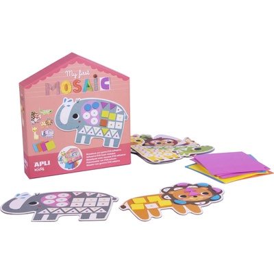 APLI Детска игра apli - Моята първа мозайка с 5 диви животни (17143)