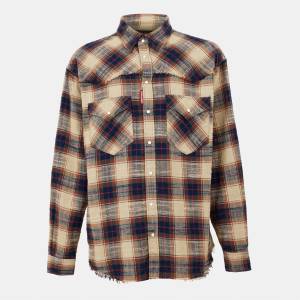 Dsquared2 Риза с дълъг ръкав DSQUARED2 Men's Long Sleeve Cowboy Shirt - Beige/Mix Brown