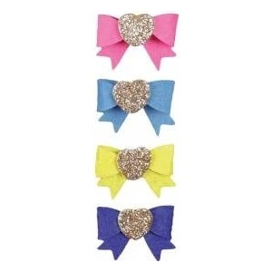TITANUM Felt bows 3D self-adhesive 30x20mm mix 16pcs