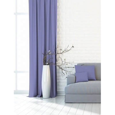 Záves dekoračný, OXY Bodky malé 150 cm, šedomodrý 150 cm