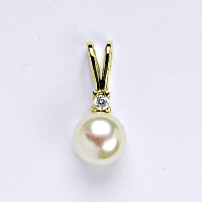 Čištín Zlatý přívěšek s přírodní bílou perlou 14 kt, P 1207A pp