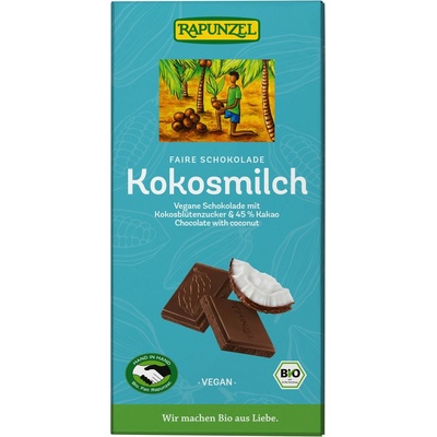 RAPUNZEL Bio čokoláda kokosové mléko 80 g
