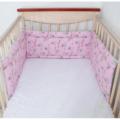 ESITO Mantinel do postieľky Teddy bears Ružová