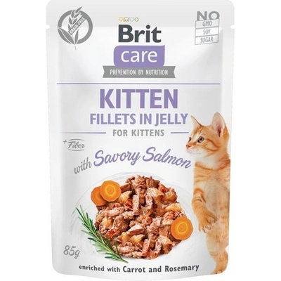 Brit Care Cat Pouch Kitten Fillets in Jelly with Savory Salmon 85 g