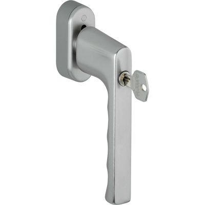 Hoppe Okenní klika Hamburg SecuForte uzamykatelná 7/32-42 mm, M5x45 mm + M5x50 mm, 45° - F9 ocel