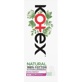 Kotex Natural normal+ slipové vložky 18 ks