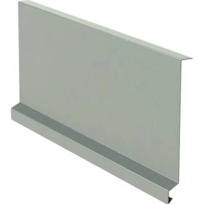 Závětrná lišta PREFA, 2 m, Světle šedá RAL 7005, 250 mm, Hladký ALU