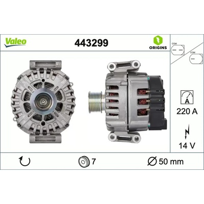 VALEO Alternátor VALEO ORIGINS NEW OE TECHNOLOGY VA 443299