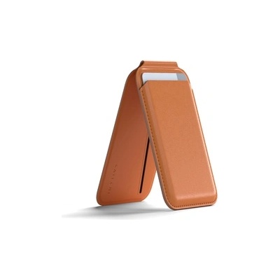 Apple Satechi Vegan-Leather Magnetic Wallet Stand (iPhone 12/13/14/15 all models) - Orange (STVLWO)