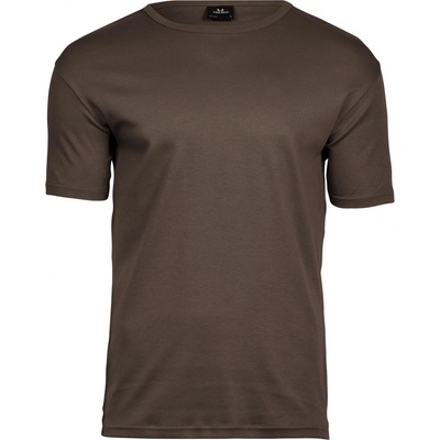 Tee Jays pánske tričko Interlock tmavo hnedé